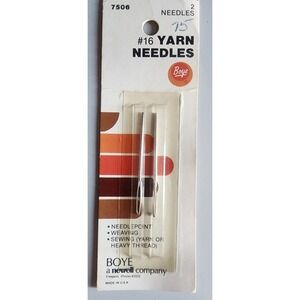 Vintage WRIGHTS BOYE #16 Yarn Needles 7506  2 Pack New